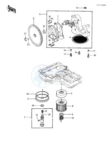 KZ 1000 P [POLICE 1000] (P1-P5) [POLICE 1000] drawing OIL PUMP_OIL FILTER