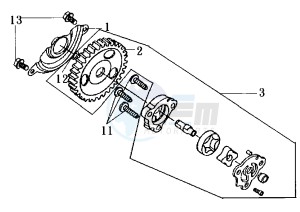 ATTILA - 150 cc drawing OIL PUMP