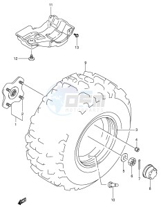 LT-F250 (E3-E28) drawing LEFT REAR WHEEL