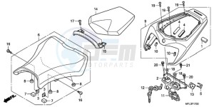 CBR1000RA9 UK - (E / ABS MKH) drawing SEAT