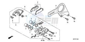 CB1000R9 UK - (E / MPH) drawing REAR BRAKE CALIPER (CB1000R)