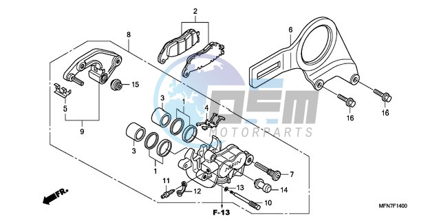 REAR BRAKE CALIPER (CB1000R)