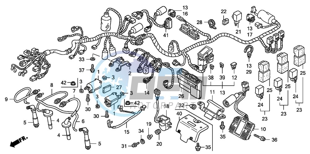 WIRE HARNESS/IGNITION COI L (CB1300/A)