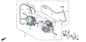 VT750DC BLACK WIDOW drawing CARBURETOR (ASSY.)