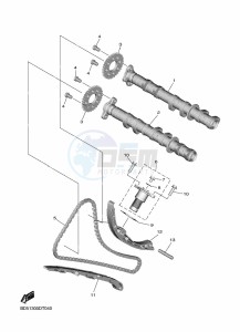 NIKEN GT MXT850D (B5B9) drawing CAMSHAFT & CHAIN