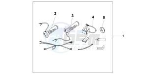 FJS600 SILVER WING drawing GRIP HEATER SS/ON-OF