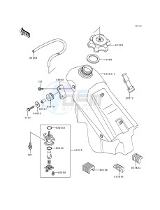 KX 250 H [KX250] (H1-H2) [KX250] drawing FUEL TANK