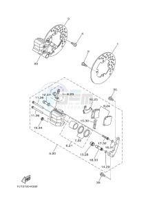 YFM350FWA YFM350DE GRIZZLY 350 4WD (1NSD 1NSE 1NSF) drawing FRONT BRAKE CALIPER