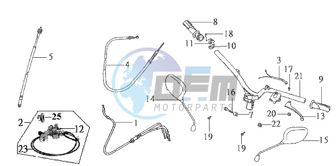 HANDLEBAR / HANDLEBAR COVER / DASHBOARD