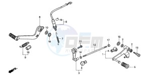 CBR600F drawing BRAKE PEDAL/CHANGE PEDAL