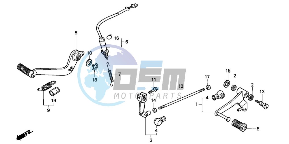 BRAKE PEDAL/CHANGE PEDAL