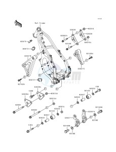 KX 250 H [KX250] (H1-H2) [KX250] drawing FRAME FITTING