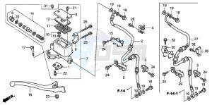 FES125 S-WING drawing FR. BRAKE MASTER CYLINDER (FES125)(FES150)