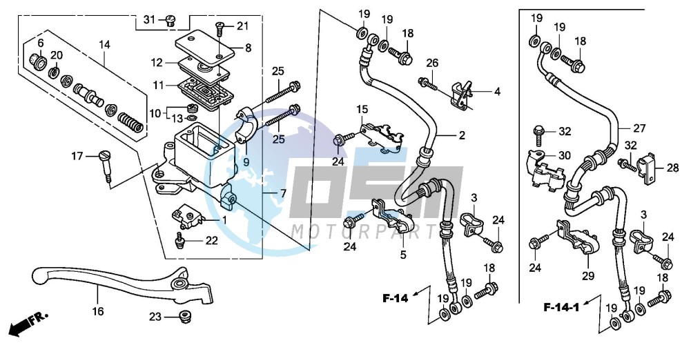 FR. BRAKE MASTER CYLINDER (FES125)(FES150)