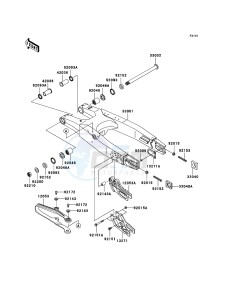 KX250F KX250T8F EU drawing Swingarm