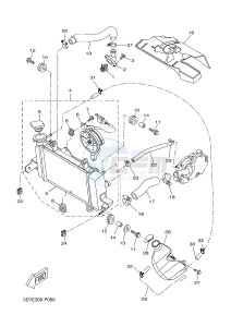 YZF-R125A R125 (5D7N) drawing RADIATOR & HOSE