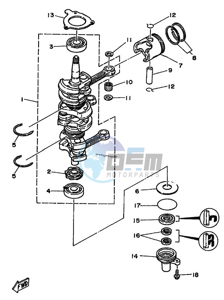 CRANKSHAFT--PISTON