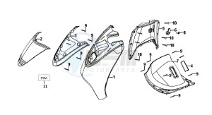 ALLO 50 (25 KM/H) (AJ05WA-NL) (L8-M0) drawing FRONT COVER FRONT INNER BOX / ALLO 50 (25 KM/H) (AJ05WA-NL) (L8-M0)