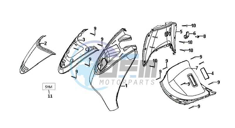 FRONT COVER FRONT INNER BOX / ALLO 50 (25 KM/H) (AJ05WA-NL) (L8-M0)