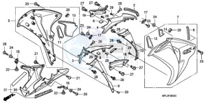 CBR1000RR9 France - (F / MK) drawing MIDDLE COWL