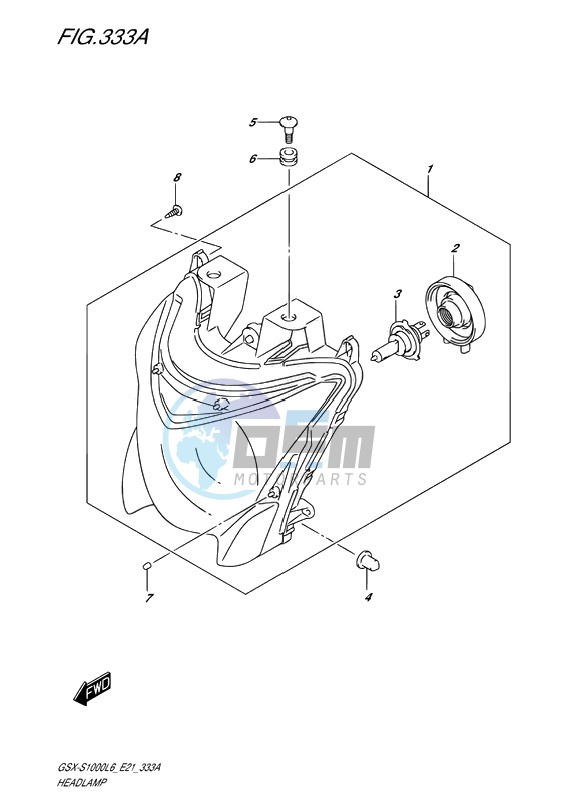 HEADLAMP (UNFAIRED)