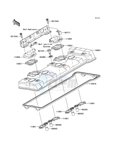 ZZR1400_ABS ZX1400D8F FR GB XX (EU ME A(FRICA) drawing Cylinder Head Cover