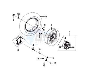 MIO 50 L6 drawing REAR WHEEL /  CENTRAL STAND