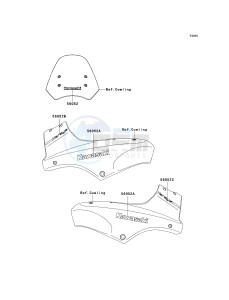 KLE 650 A [VERSYS] (9F-9F) A7F drawing DECALS-- ORANGE- --- EBONY- --- A7F- -