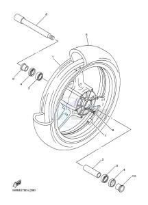 XJR1300C XJR 1300 (2PN3) drawing FRONT WHEEL