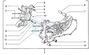 Runner 50 Poggiali drawing Crankcase