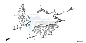 TRX420TEB drawing HEADLIGHT