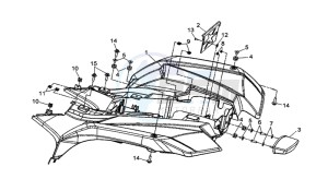 QUAD RAIDER 600 LONG CHASSIS drawing REAR COVERS