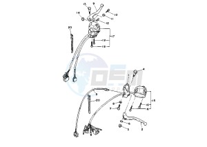 XV VIRAGO 535 drawing HANDLE SWITCH -LEVER UP HANDLE