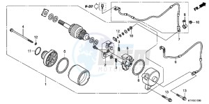 CBR125RSD CBR125RS UK - (E) drawing STARTER MOTOR