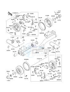 KAF 620 E [MULE 3010 4X4] (E6F-E8F) E8F drawing REAR HUBS_BRAKES