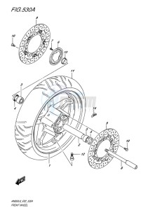 AN650 BURGMAN EU drawing FRONT WHEEL