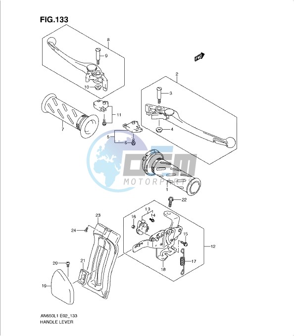 HANDLE LEVER (AN650L1 E19)