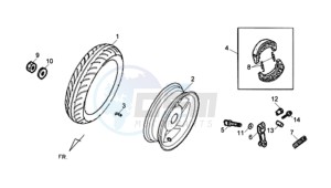 FIDDLE II 125 drawing REAR WHEEL