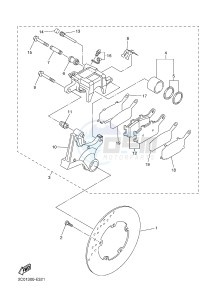 YZF-R6 R6 600 (1JSU 1JSV) drawing REAR BRAKE CALIPER