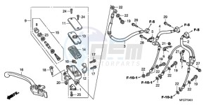 CB600FA9 Europe Direct - (ED / ABS) drawing FR. BRAKE MASTER CYLINDER (CB600FA/FA3)