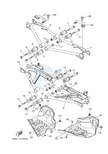 YFM700FWAD YFM700PHF GRIZZLY 700 EPS SPECIAL EDITION (B387) drawing REAR ARM