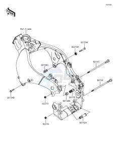 NINJA ZX-10R ZX1000SJF XX (EU ME A(FRICA) drawing Engine Mount