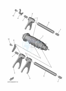 XSR900 MTM890 (BEA1) drawing SHIFT CAM & FORK