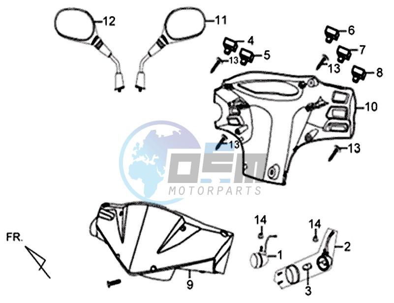 HEADLIGHTKAP / MIRRORS / CONTROLS