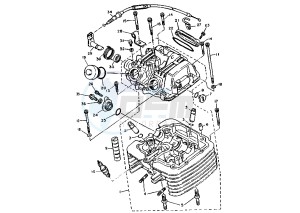 TT R 600 drawing CYLINDER HEAD