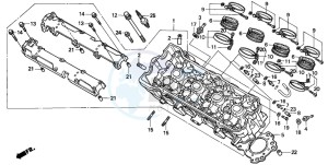 CBR600SE drawing CYLINDER HEAD