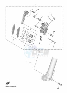 YZ250F (BSB7) drawing FRONT BRAKE CALIPER