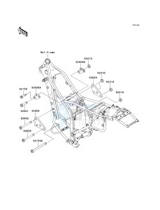 KLX 250 H [KLX250S] (H6F-H7F) H7F drawing ENGINE MOUNT