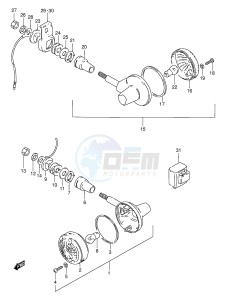 GN250 (E2) drawing TURN SIGNAL LAMP (E1,P95,MODEL M E24)