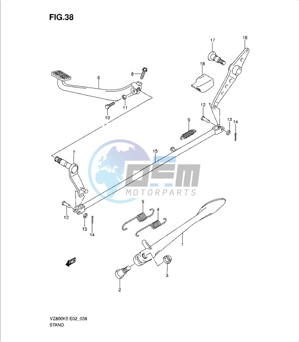 STAND - REAR BRAKE